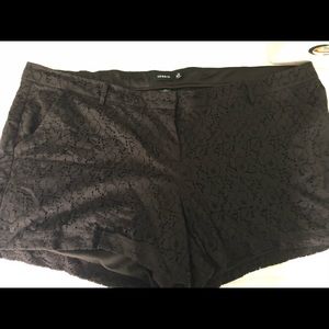Black lace shorts